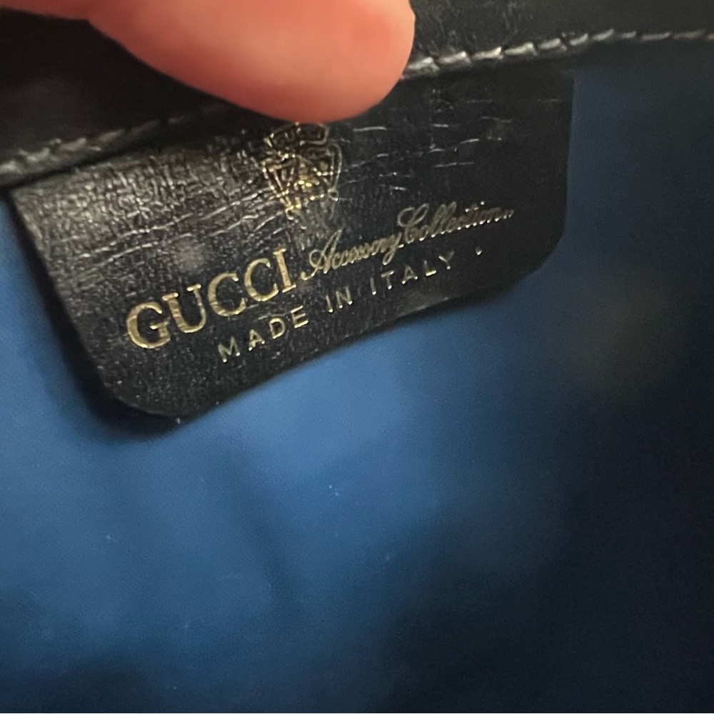 Gucci canvas sherry line navy clutch - Picture 9 of 16